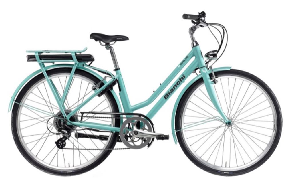 BICICLETA PASEO BIANCHI ELECTRICA ESPILLO TALLA L/CIAN